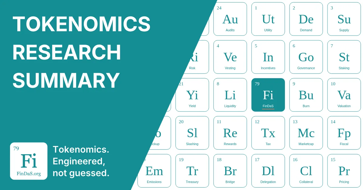 Tokenomics Research Summary: Jun-2024 by FinDaS Tokenomics